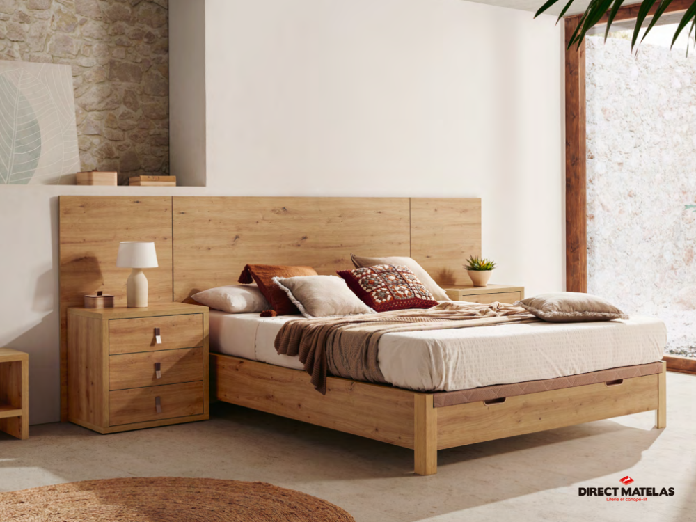 sommier coffre 160x200 en bois